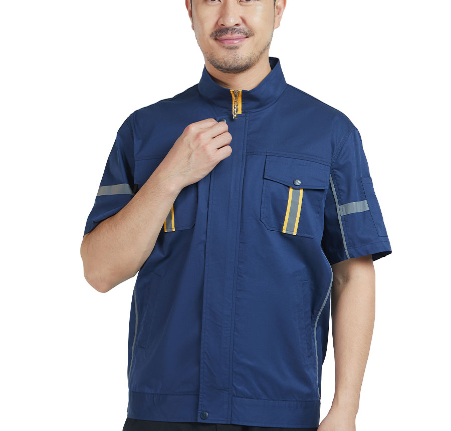 新款夏季立领工作服模特展示3